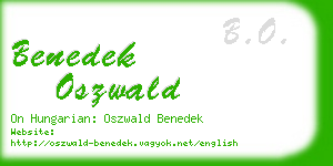 benedek oszwald business card